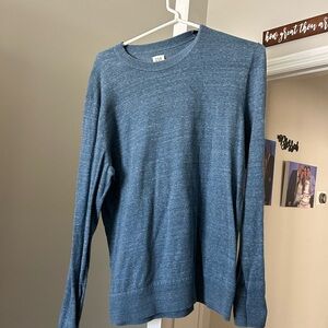 GAP Small Solid Blue Men’s Long Sleeve Crew Neck Sweater
